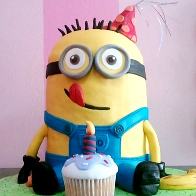 "Minion Fondant cake - 4 kgs - Click here to View more details about this Product